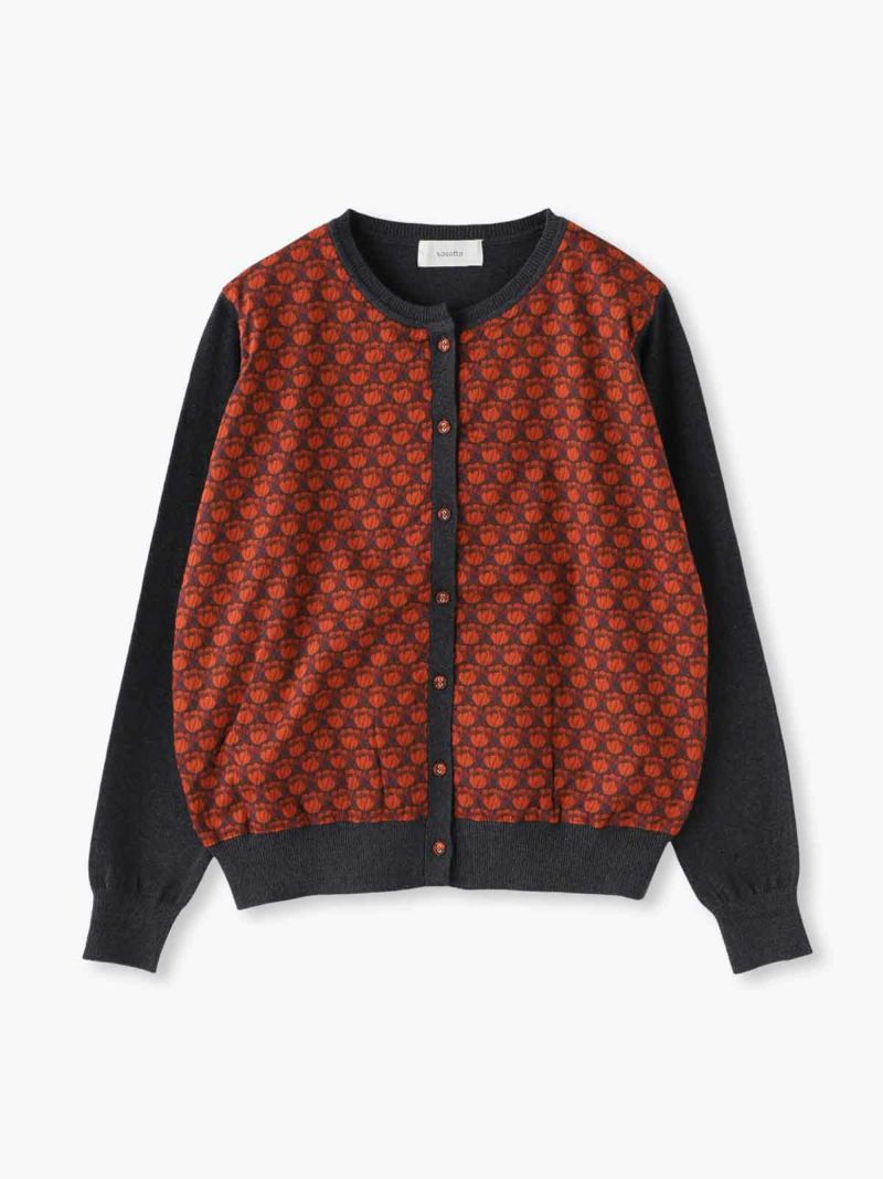 美品✨マグリオーネ トリコット カーディガン 黒 マフラー付 裾フリル S GeeRA｜ドット柄カーディガン | Rakuten Fashion(楽天