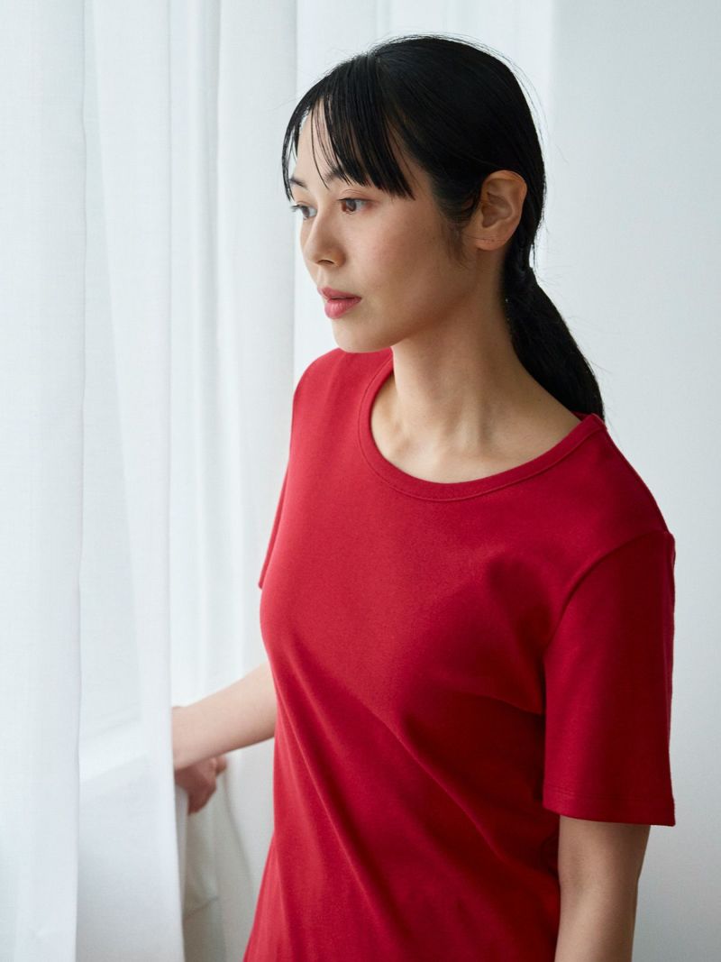 ポンデシャロン PONT DE CHALONS 半袖Tシャツ トロワ半袖PO コットンTシャツ ワンポイント刺繍 日本製 22413222 メール便発送対応可能 Pont de Chalons ポンデシャロン PONT DE CHALONS 半袖Tシャツ