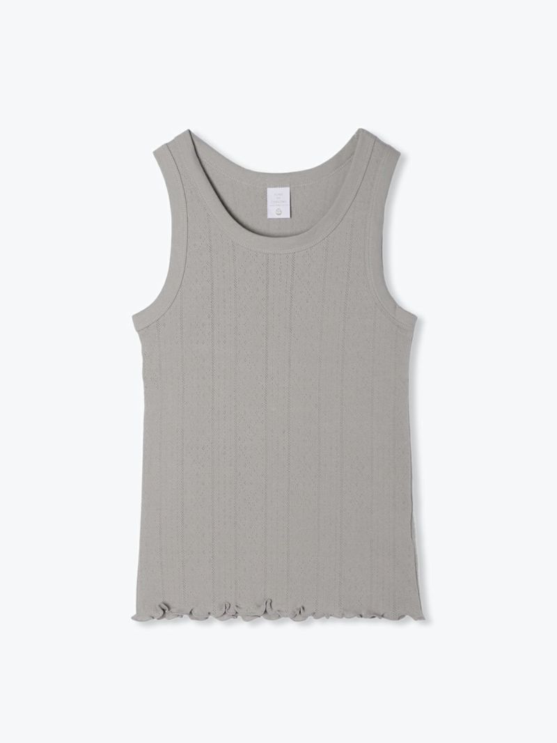 Pont de Chalons (ポンデシャロン) | パターンメッシュキャミ (gray) | トップス キャミ シンプル ラスト1点】パターンメッシュ＜キャミソール＞ PONT DE CHALONS