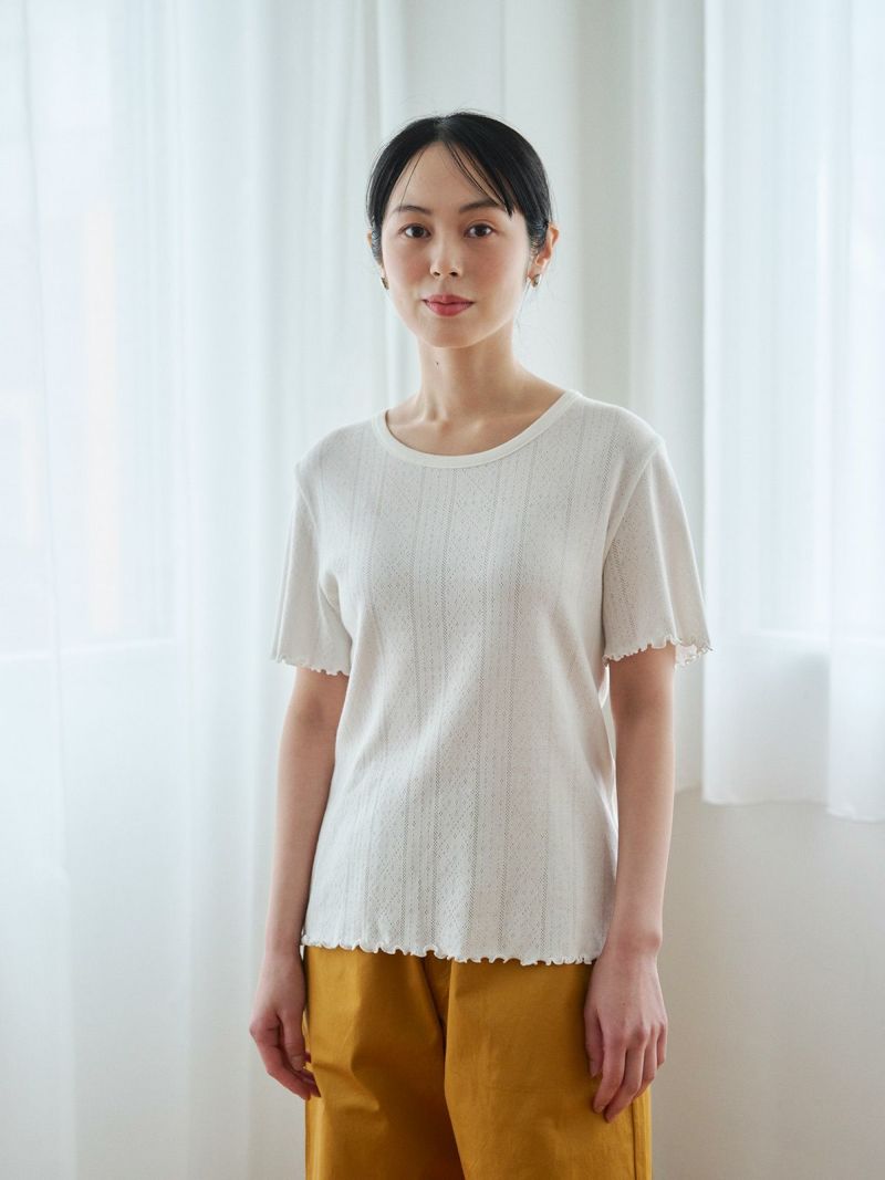 Pont de Chalons (ポンデシャロン) | パターンメッシュキャミ (off white) | トップス キャミ シンプル ラスト1点】パターンメッシュ＜キャミソール＞ PONT DE CHALONS