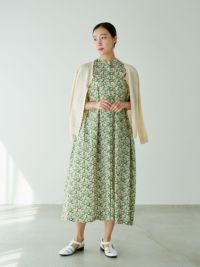 【美品】完売品PONT DE CHALONS イエロー花柄 半袖シャツワンピース 美品】PONT DE CHALONS イエロー花柄 半袖シャツワンピース