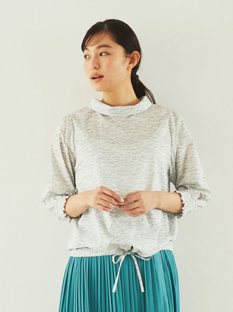 sosotto✕LIBERTY　折り返し衿ブラウス　七分袖　ヨット　マリン sosotto✕LIBERTY 折り返し衿ブラウス 七分袖 ヨット マリン