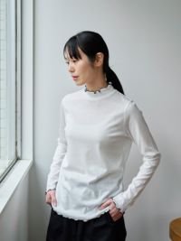 【SALE20%OFF】 Pont de Chalons ポンデシャロン 定番テレコ 5分袖プルオーバー 22430602 日本製 Pont de Chalons | 定番テレコ5分袖プルオーバー - mother