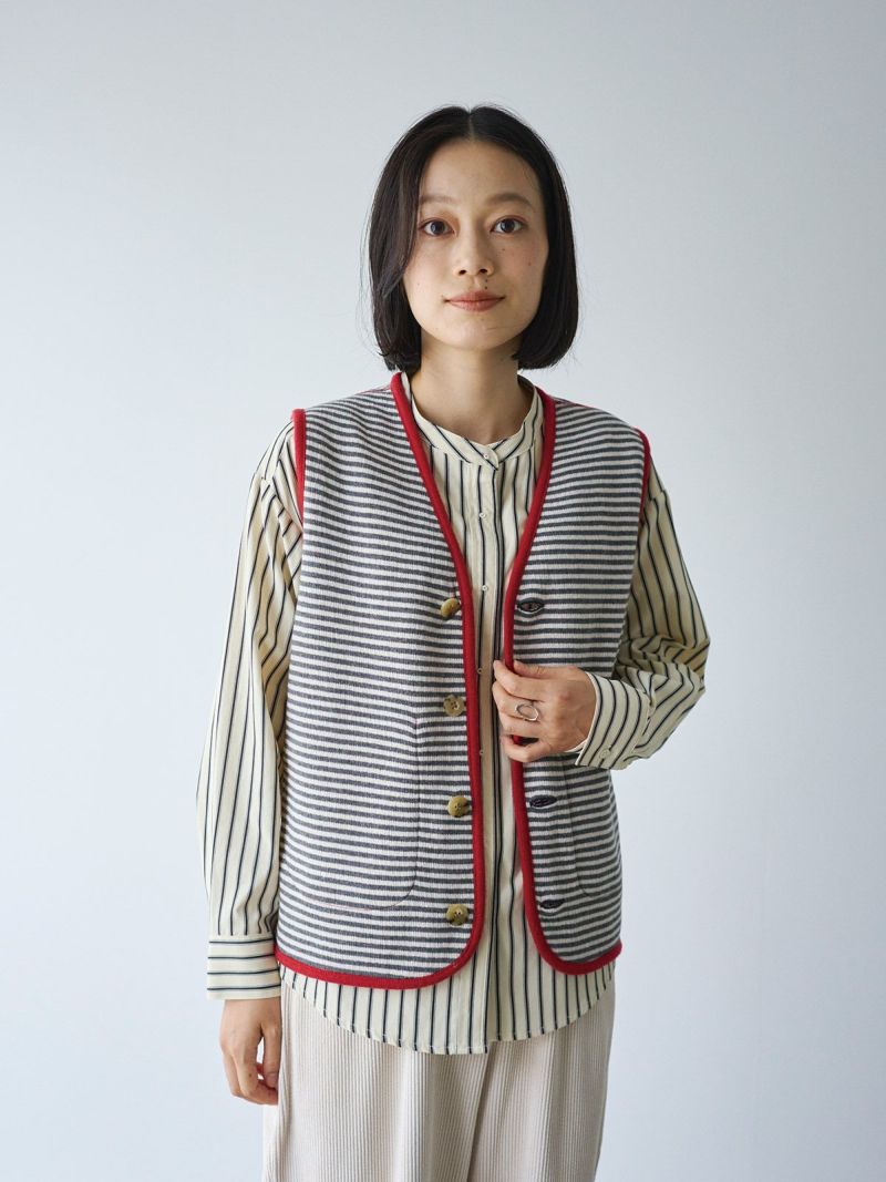 新柄登場】バンドカラー刺繍ボタンシャツ PONT DE CHALONS