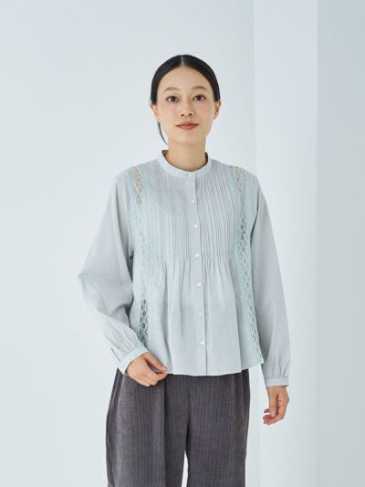 ★ Pont de Chalons 花柄 ラウンドカラー シャツ ブラウス ブラウス・シャツ | PONT DE CHALONS ONLINE SHOP
