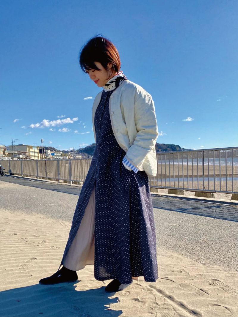 ポンデシャロン/ロングワンピース Pont de Chalons SALE ポンデシャロン 前開きワンピース ロング