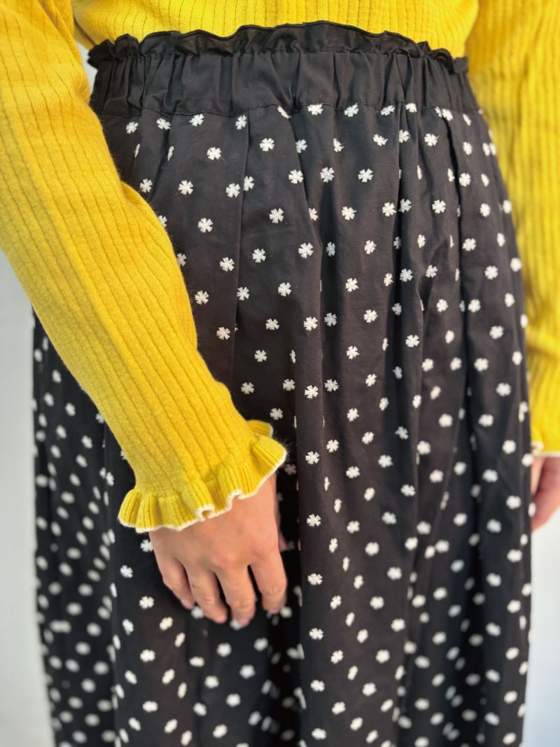 ラスト1点 グレー】洗える12Gワイドリブハイネックニット PONT DE