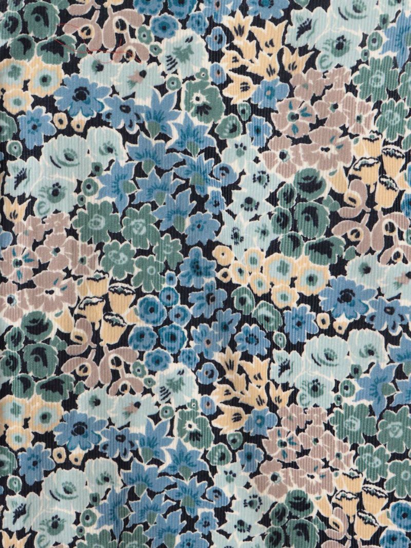 リバティ細コール2WAY丸衿シャーリング袖ブラウス sosotto ソソット