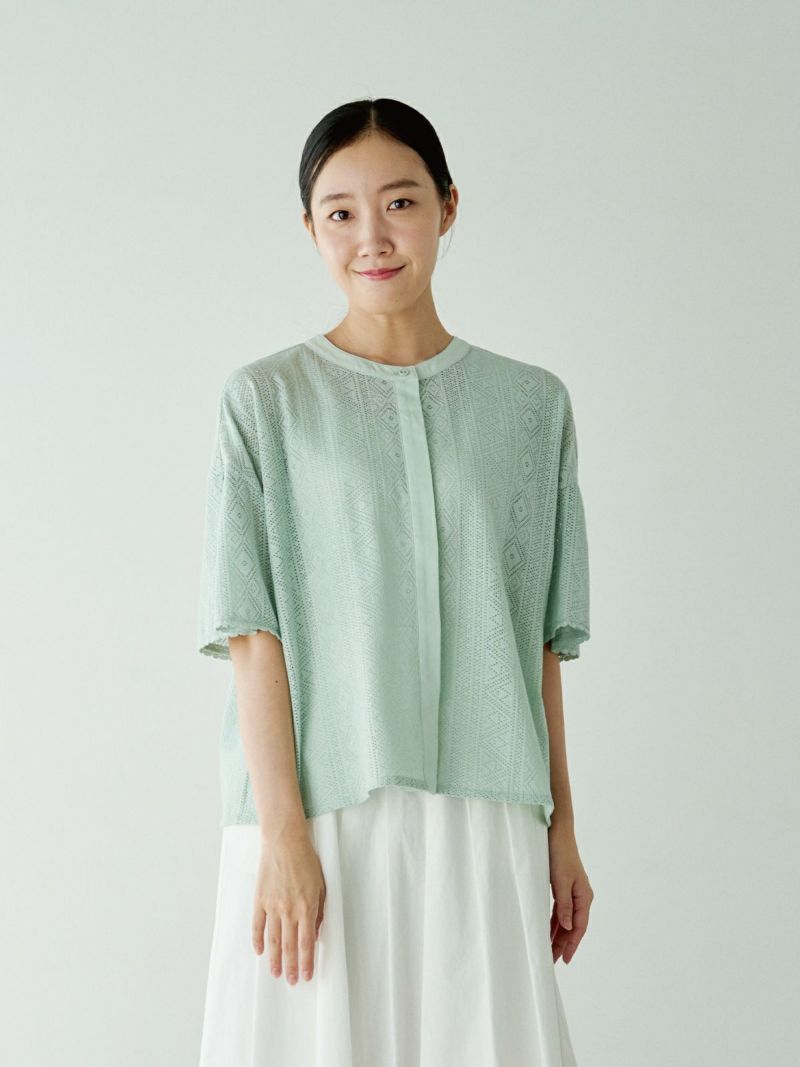 Pont de Chalons (ポンデシャロン) | ミュウレースブラウス (off / mint) | トップス ブラウス 楽天市場】【30%OFF】Pont de Chalons ポンデシャロン コットン