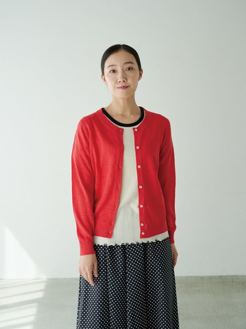 PONT DE CHALONS ポンデシャロン リネンカーディガン 【新品】 リネンVネックカーデ PONT DE CHALONS ポンデシャロン | PONT DE