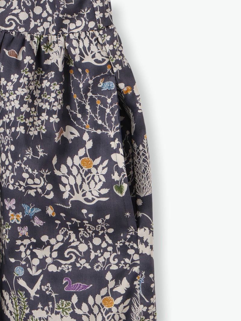 LIBERTYPRINTチビ衿ピンタック前開きワンピース sosotto
