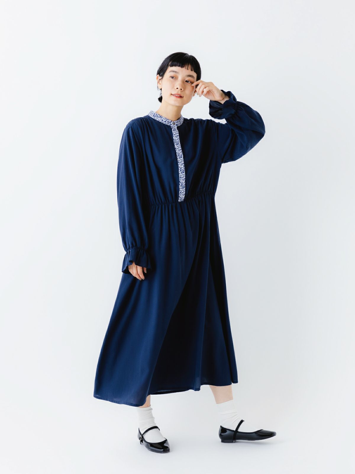 6.5ozデニムヨーク切替ギャザーワンピース sosotto ソソット | PONT DE 