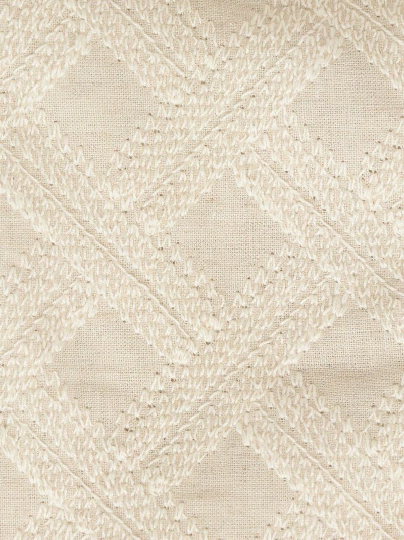 sosotto (ソソット) | 綿麻ストライプxレースヨーク切替ゴムシャーリングブラウス (beige) | トップス お洒落 綿麻ストライプ×レースヨーク切替ゴムシャーリングブラウス