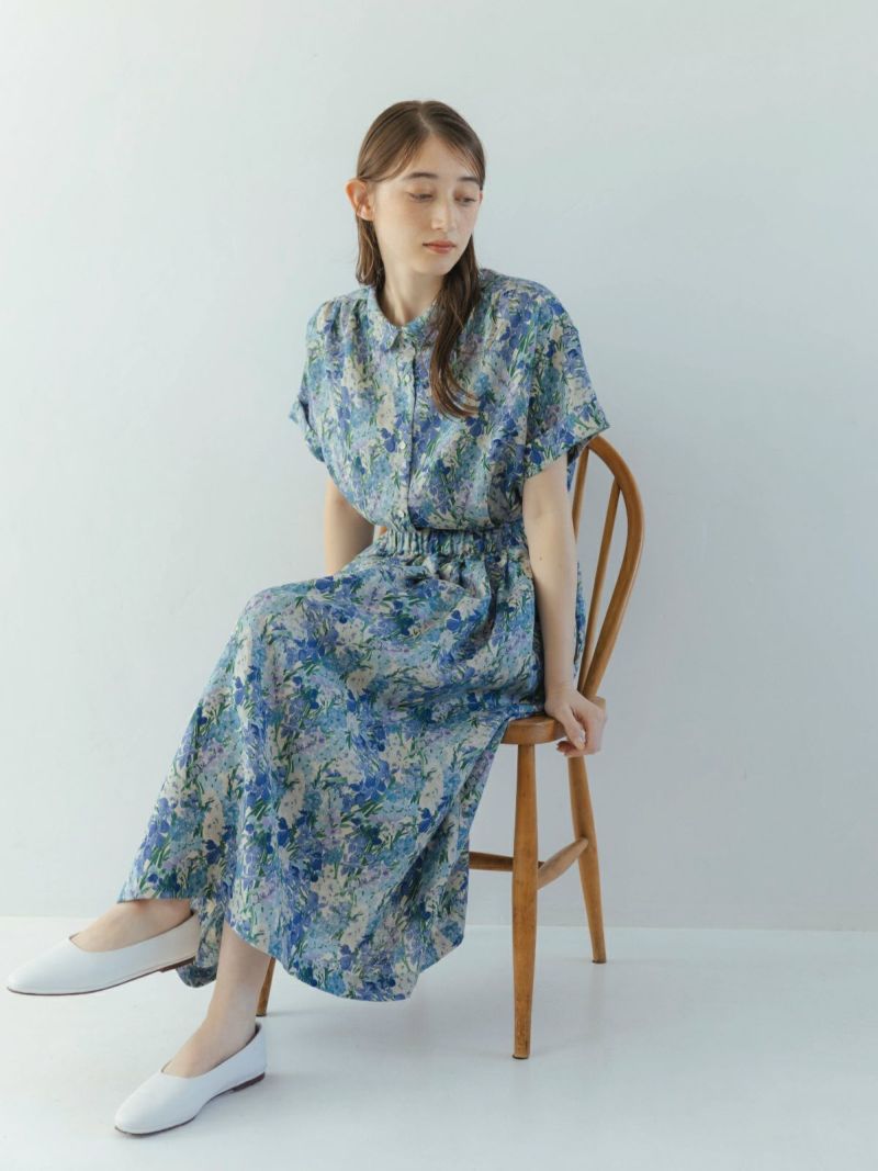 ラスト1点】リネンLIBERTYタックギャザースカート sosotto