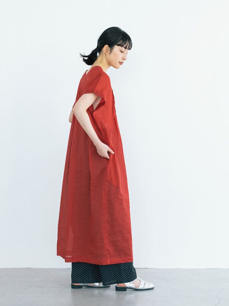 cottonlinen ワンピース トランゼットストライプ/無地ワンピース（ペチコート付） PONT