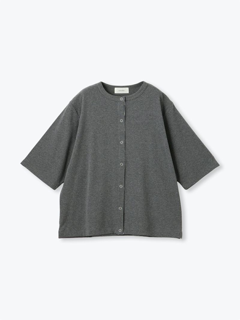 SOLARIS&CO. ブラックレザーカーディガン メリノウール クルーネックカーディガン | Brooks Brothers