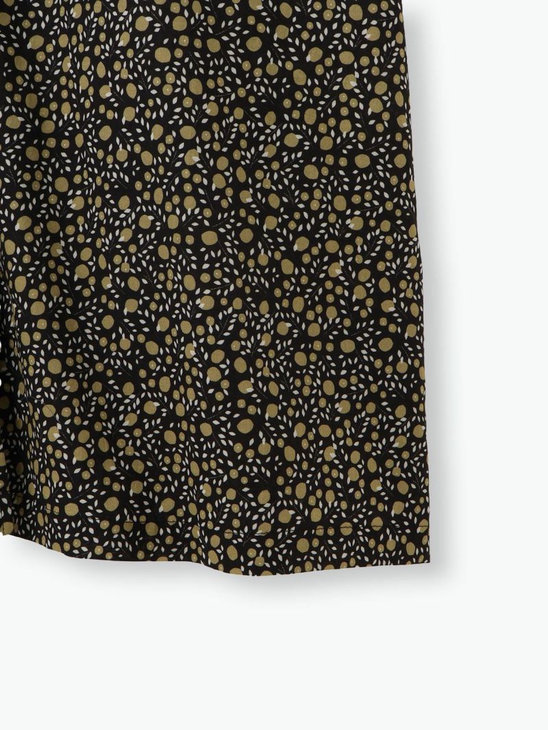 美品　ポンデシャロン　シトロンプリント半袖ワンピース　ネイビー 美品 ポンデシャロン シトロンプリント半袖ワンピース ネイビー