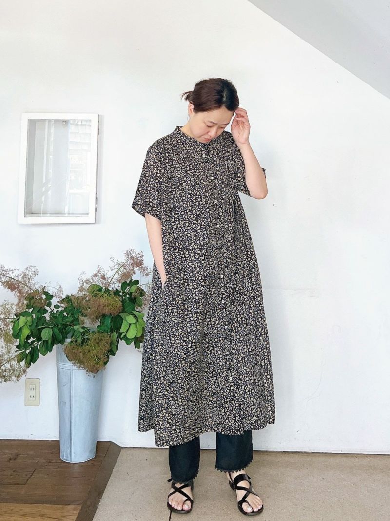 ☆お値下げ☆PONT DE CHALONS 花柄 半袖ロングワンピース 人気シリーズの半袖が登場！】シトロンプリント半袖OP PONT DE