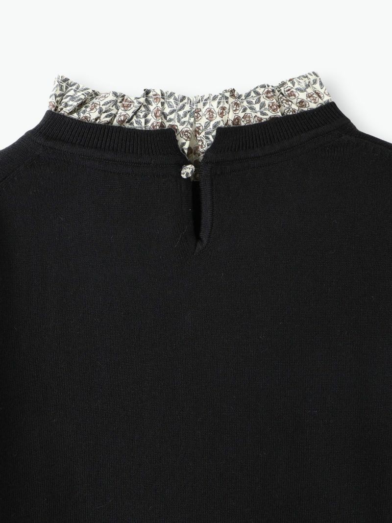 コットンカシミヤLIBERTYフリルカラープルオーバー sosotto ソソット