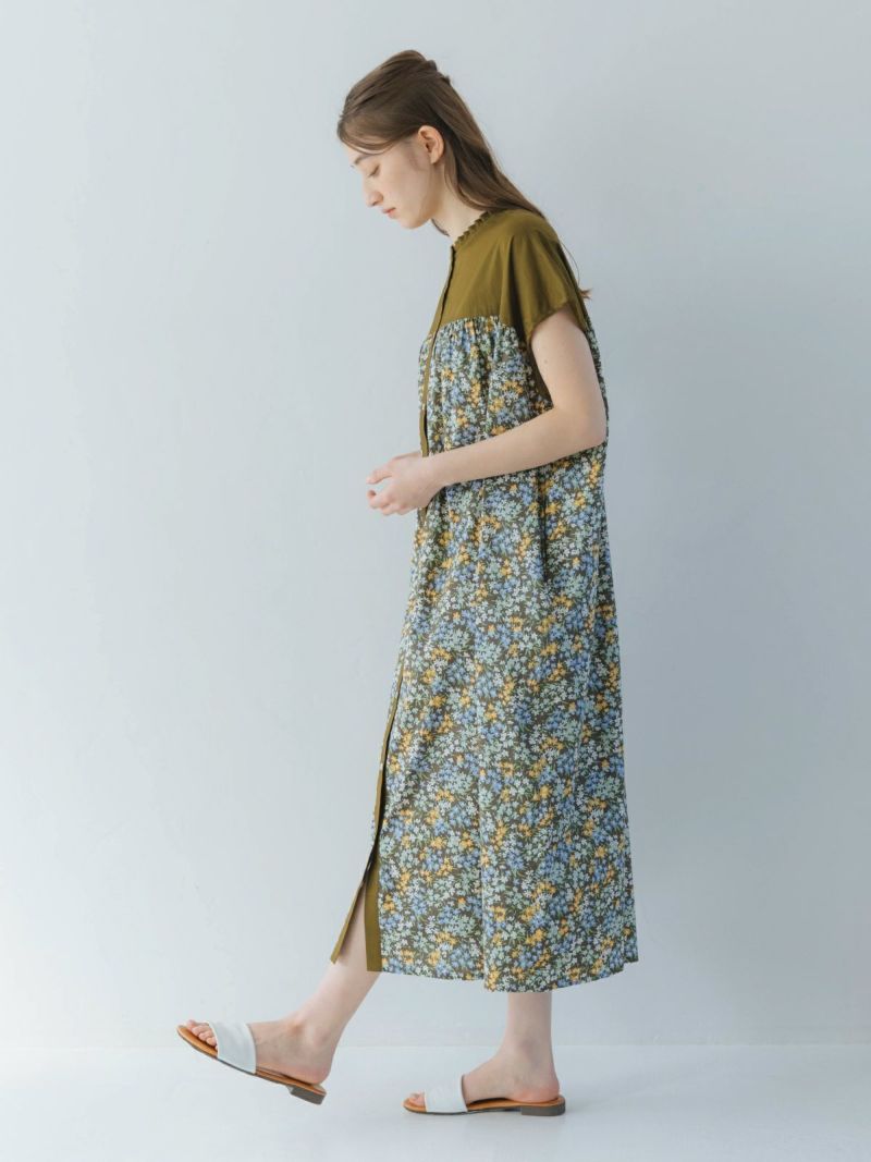 LIBERTY*60ローンヨーク切替タックフリルフレンチワンピース