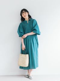 東欧vintage スモッキングギャザー　チュニックワンピース 東欧vintage スモッキングギャザー チュニックワンピース - メルカリ