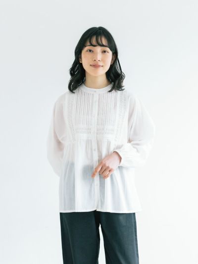 ③　pon de chalons　ポンデシャロン ピュアリネンチュニック　m 予約商品：8月中旬発送】【インド製】ウェーブピンタック