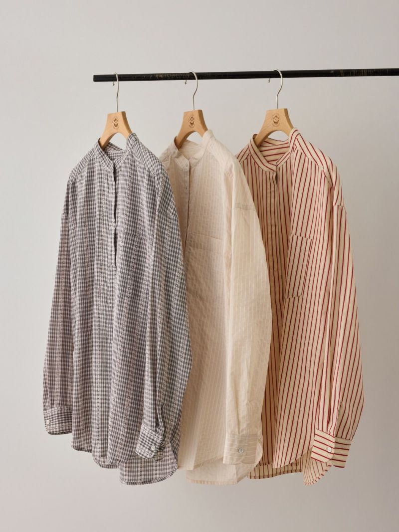 ブルー、チェック、レッド ラスト1点】【朝日新聞掲載】バンドカラー