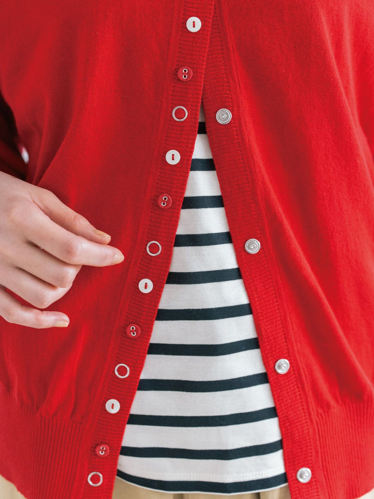 カシミア混コットン】C/Ca MIXボタンカーディガン PONT DE CHALONS