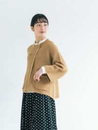 ぽこぽことした表情がかわいい】ポップコーン編ジャケット PONT DE