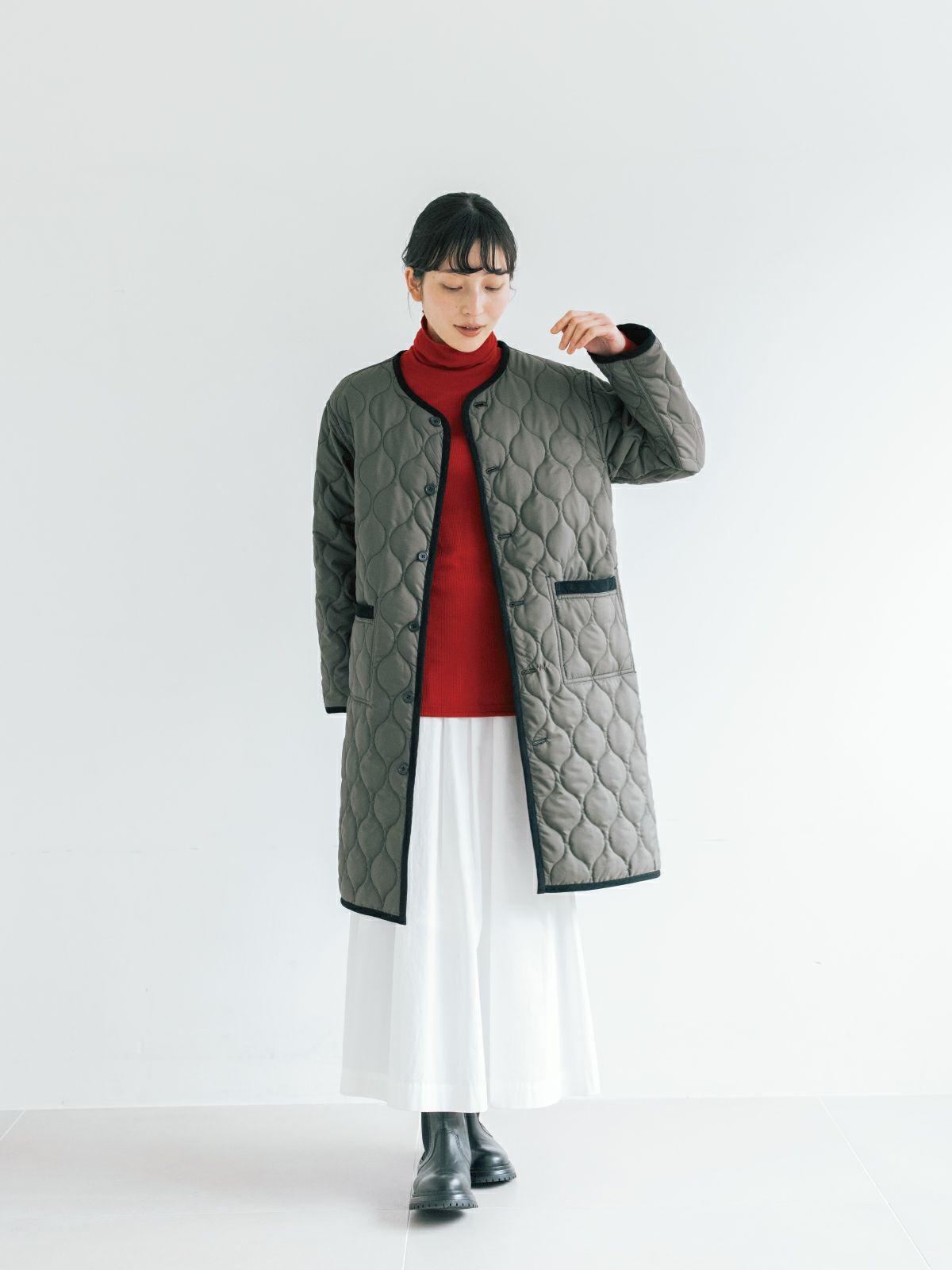 ラスト1点】洗えるキルティングリバーシブルコート PONT DE CHALONS