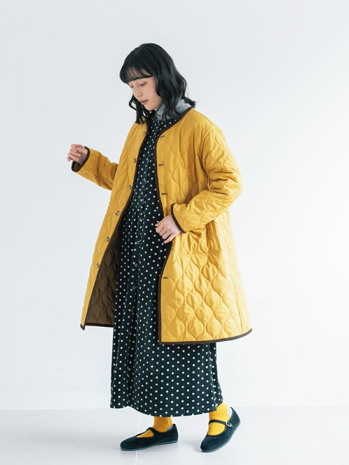 Life Hapisanさんで【洗えるキルティングリバーシブルコート】を ご