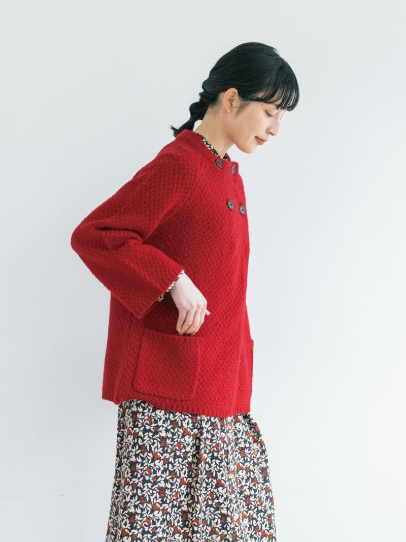 レッド ラスト1点】シェットランドウールジャケット PONT DE CHALONS