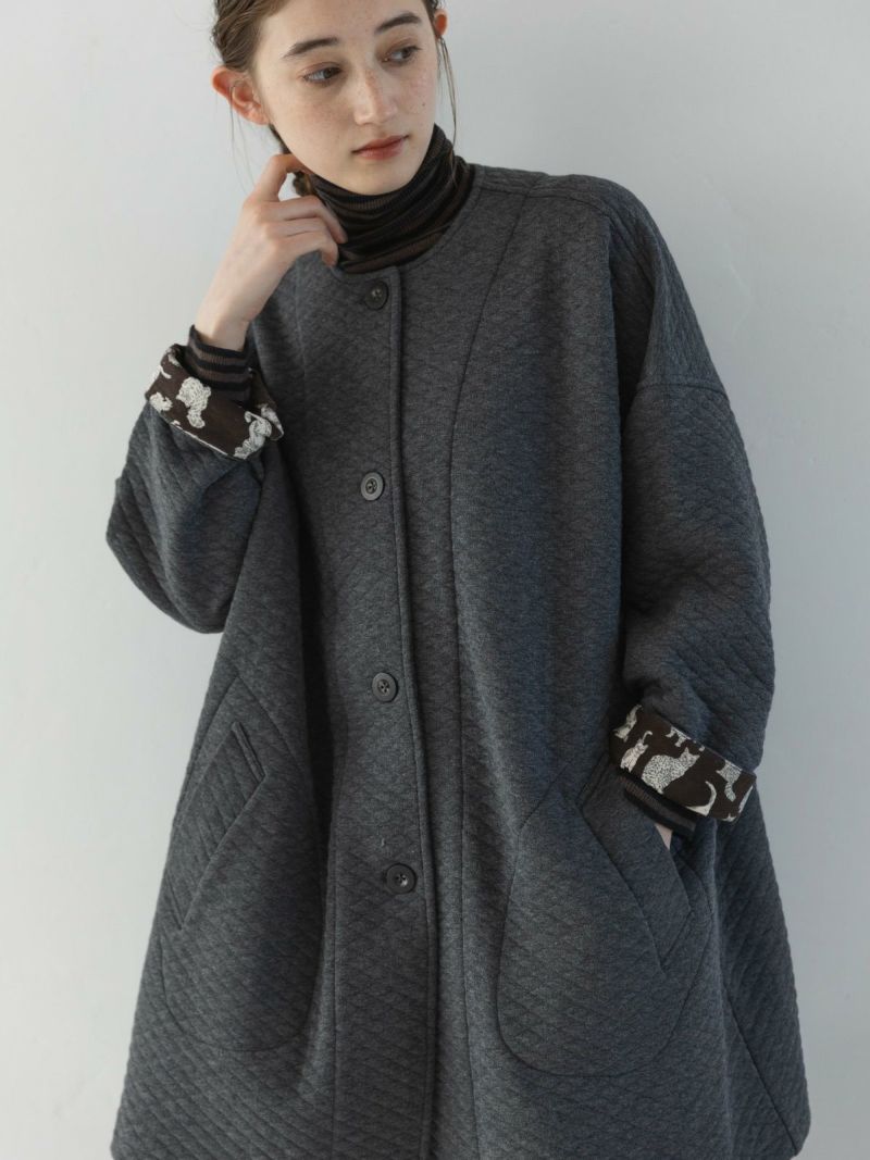 コットンキルトノーカラーコート sosotto ソソット | PONT DE CHALONS