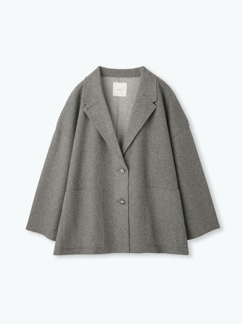 グレー ハーフコート ナチュラルビューティーベーシック NATURAL BEAUTY BASIC カシミヤ