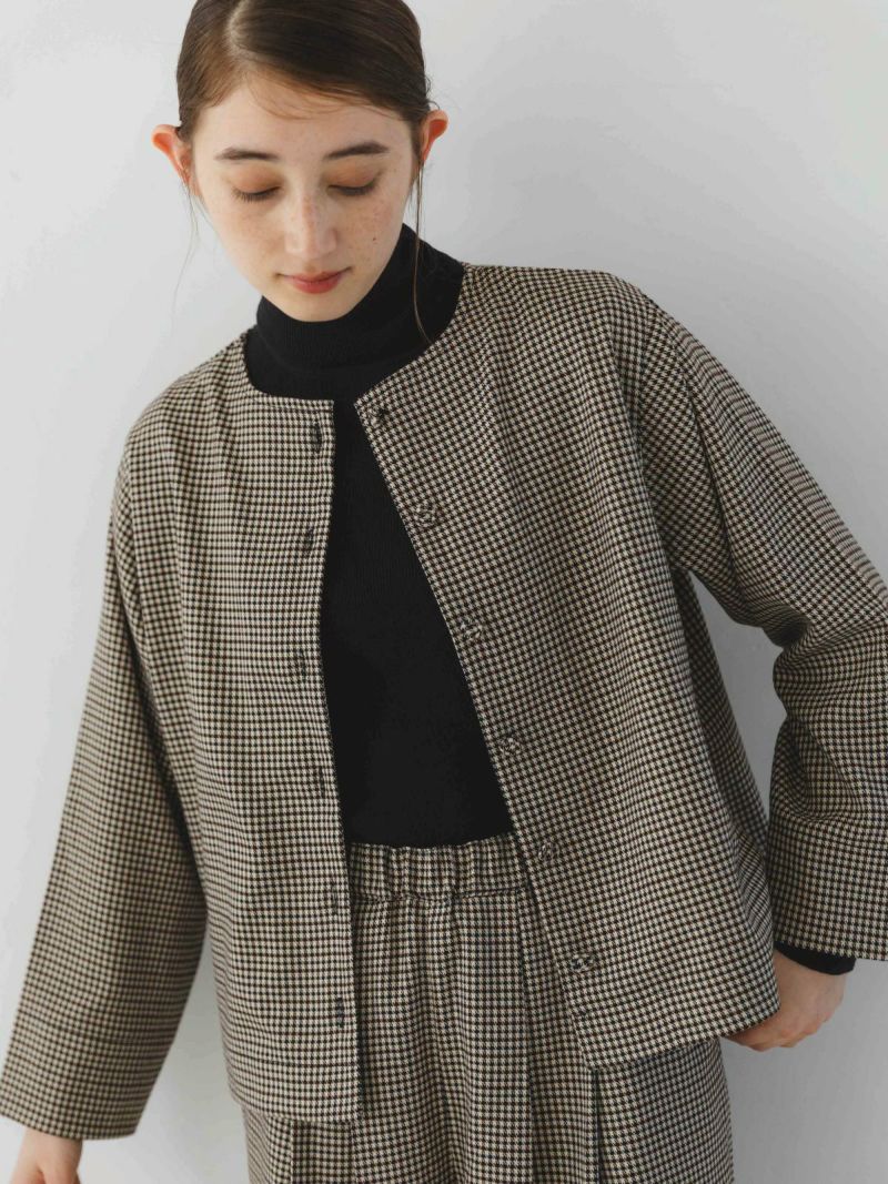 無地＆千鳥2WAYジャケット sosotto ソソット | PONT DE CHALONS