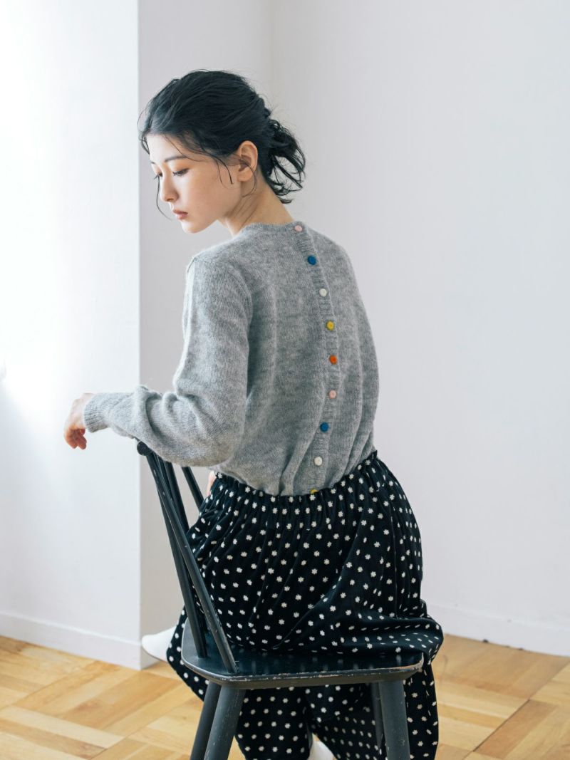 ベビーアルパカカラフル釦カーディガン PONT DE CHALONS ポンデ