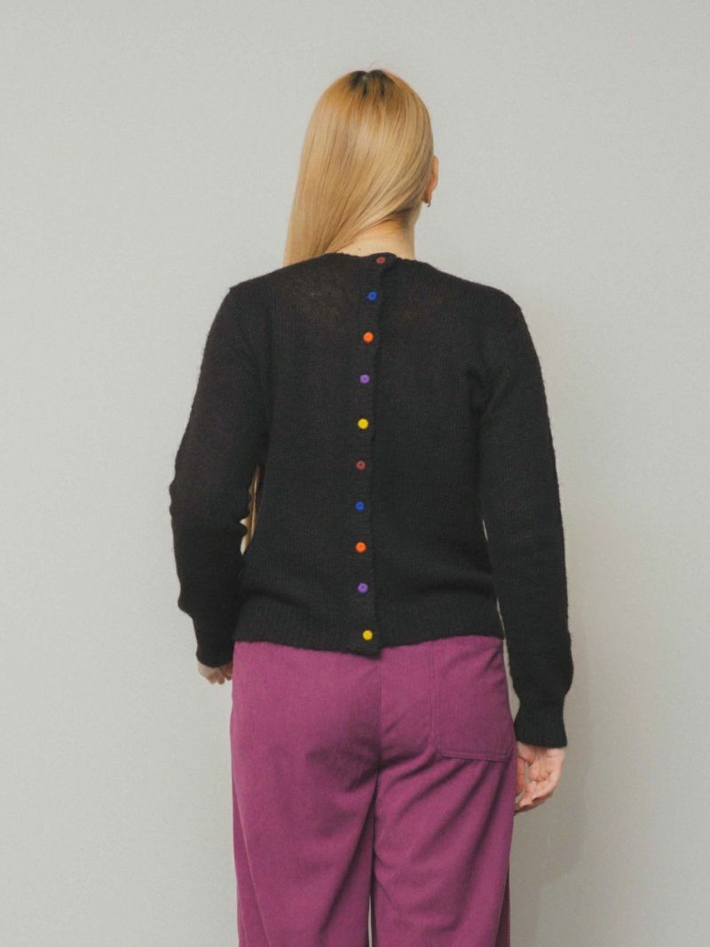 ベビーアルパカカラフル釦カーディガン PONT DE CHALONS ポンデ