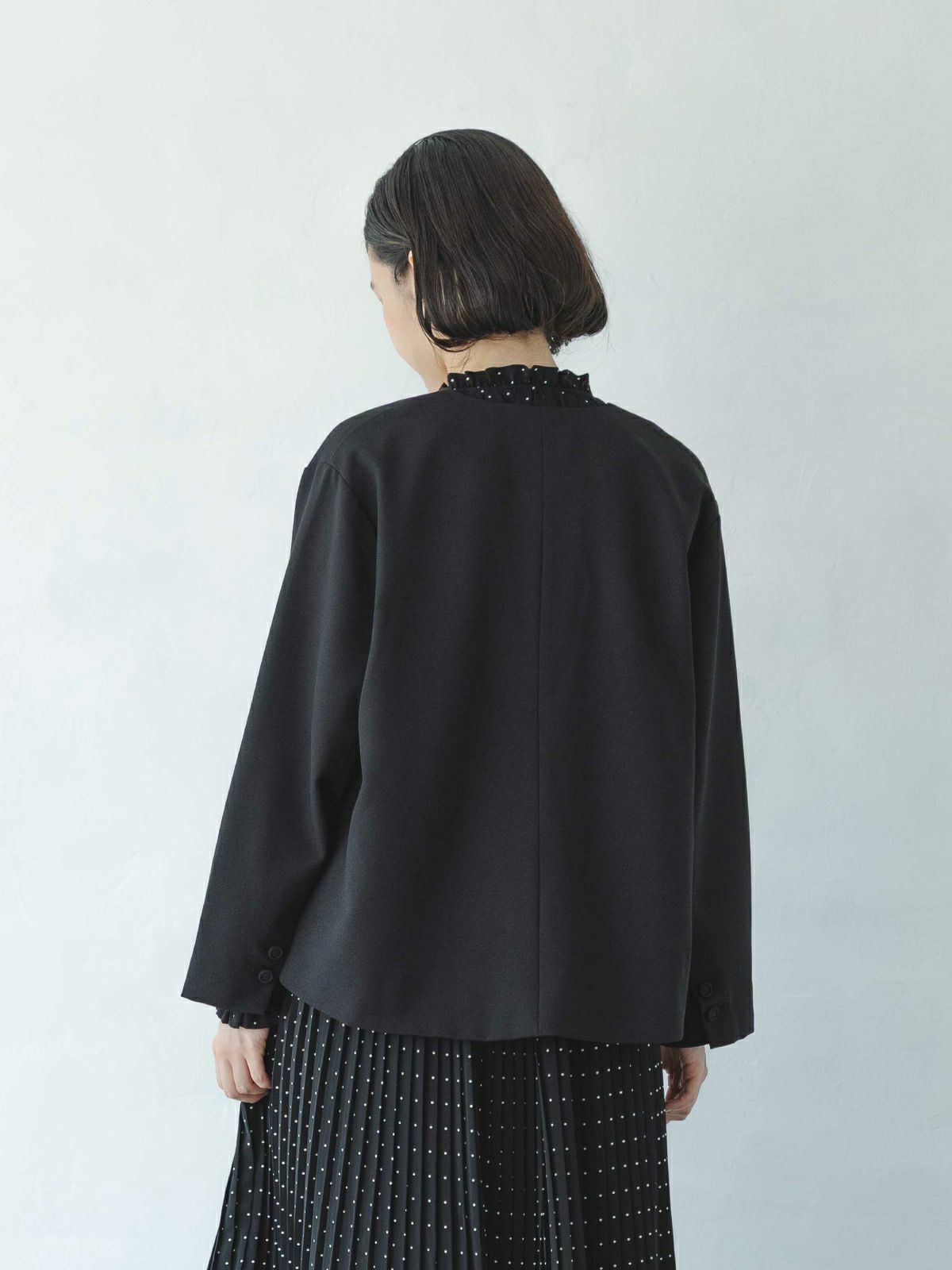 LIBERTY裏地ノーカラージャケット sosotto ソソット | PONT DE CHALONS