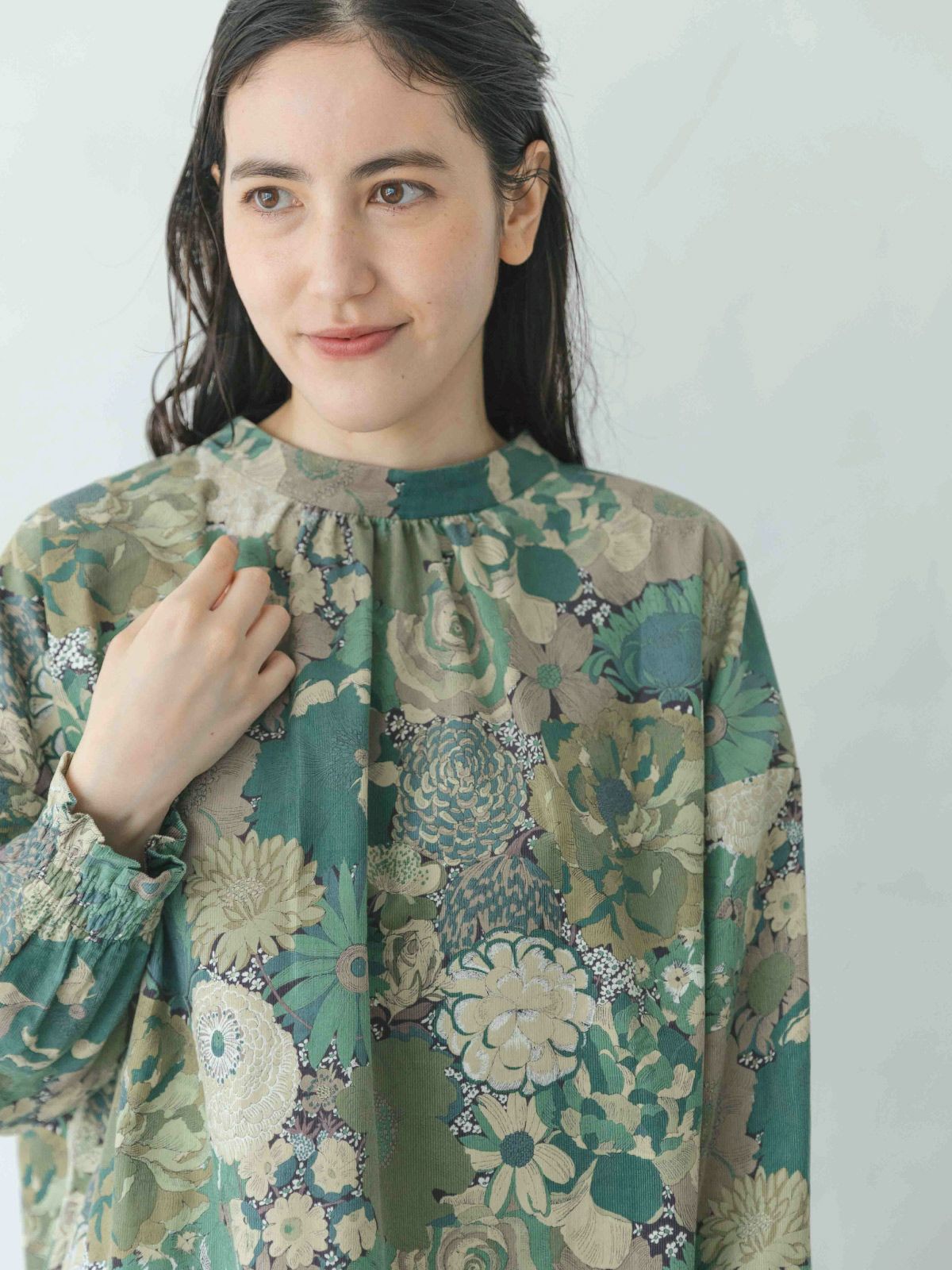 LIBERTYコーデュロイ2WAYスタンドブラウス sosotto ソソット | PONT DE