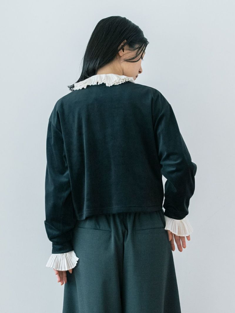 【Midas】 ベロアロングカーディガン Midas】 ベロアロングカーディガン