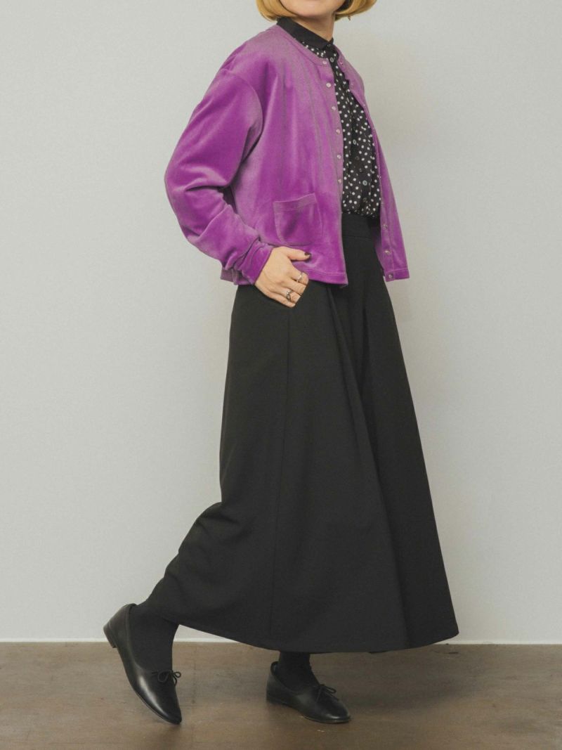 ベロアスナップカーデ PONT DE CHALONS ポンデシャロン | PONT DE