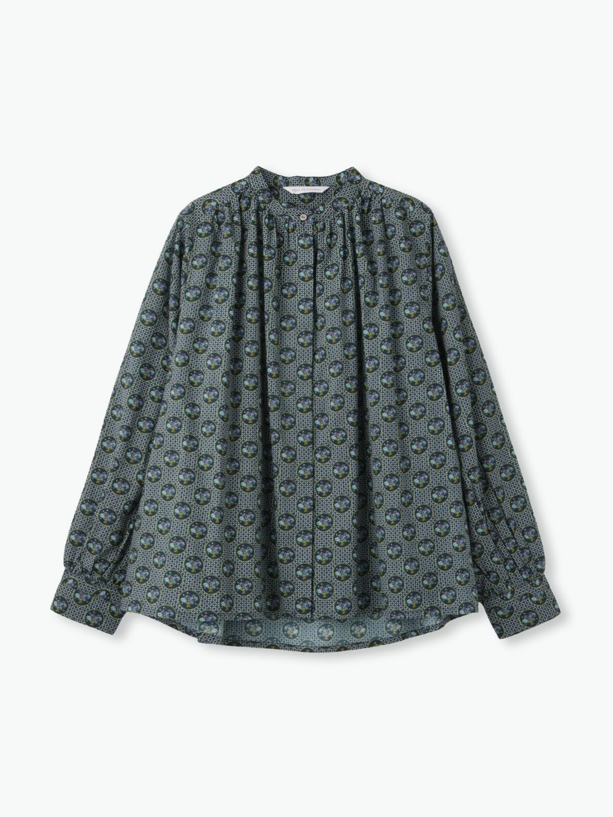 1月中旬入荷予定】パニエプリントブラウス PONT DE CHALONS ポンデ