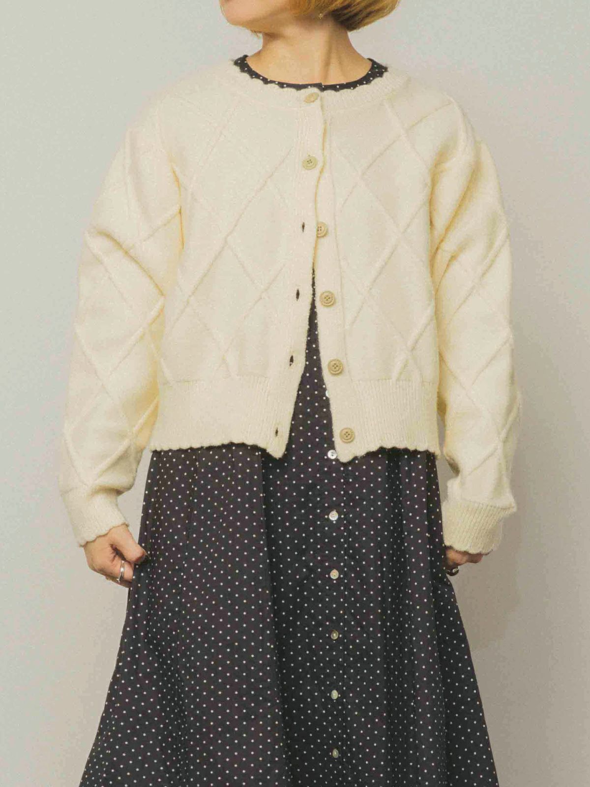 ハート刺繍チロルカーディガン PONT DE CHALONS ポンデシャロン | PONT