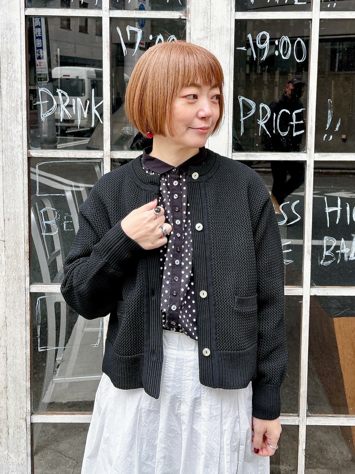 ACCORDION グレー オフショルダー カーディガン オフショルダー」に該当するカーディガン/ボレロファッション通販